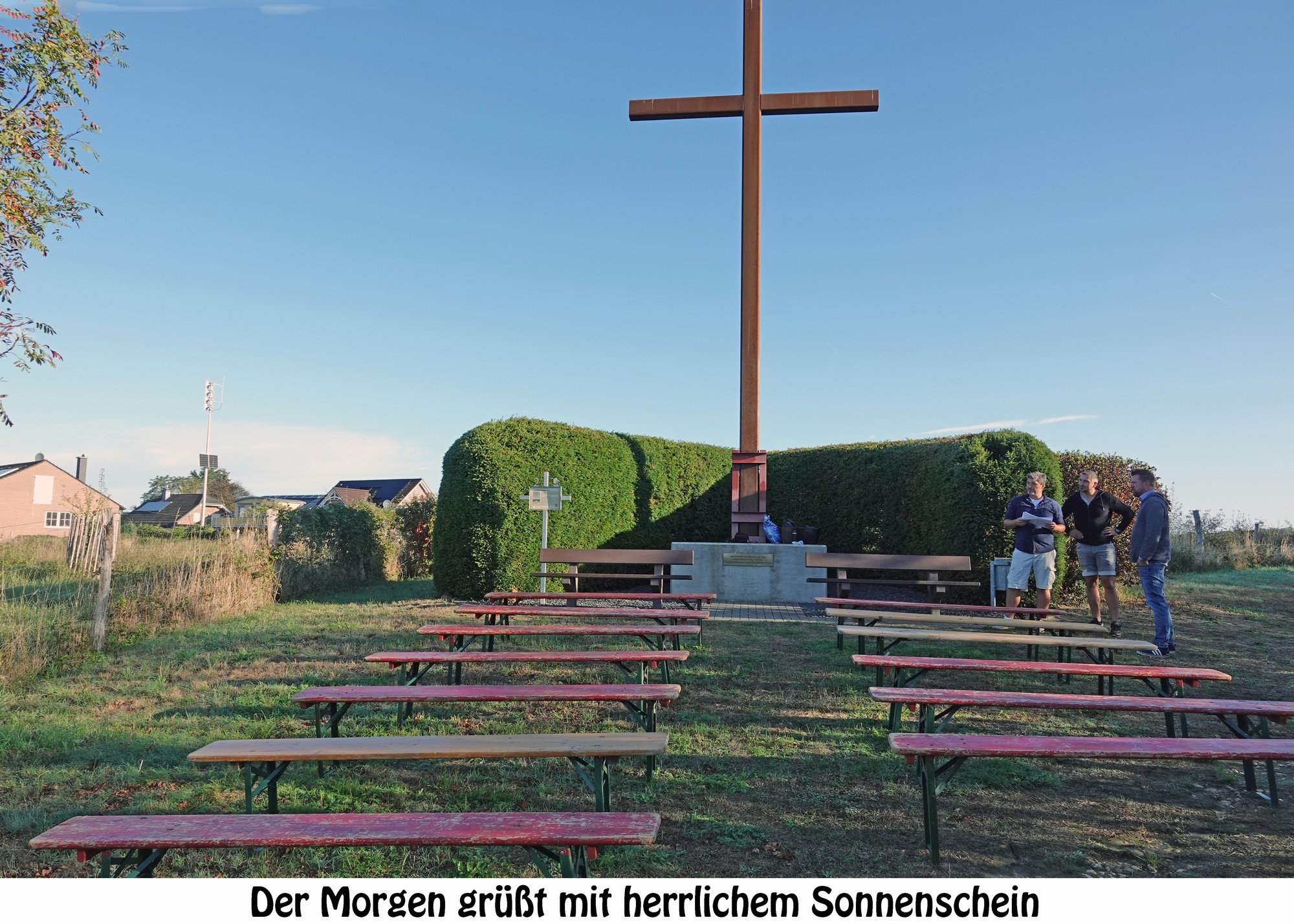 Bei herrlichem Wetter feierten die Kreuzfreunde die heilige Messe